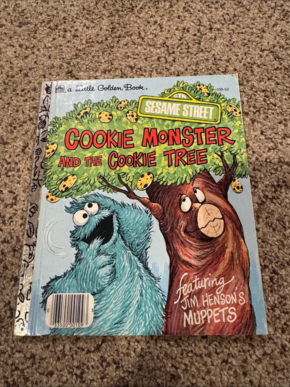 Sesame Street Cookie Monster and Cookie Tree Book - Blue, Green, Brown